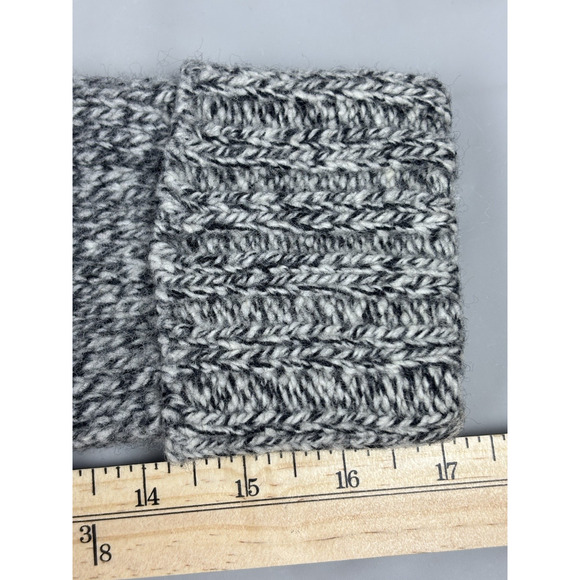 Vintage Express Knit Turtleneck Sweater Womens Small Marbled Gray Merino Wool - Picture 6 of 13